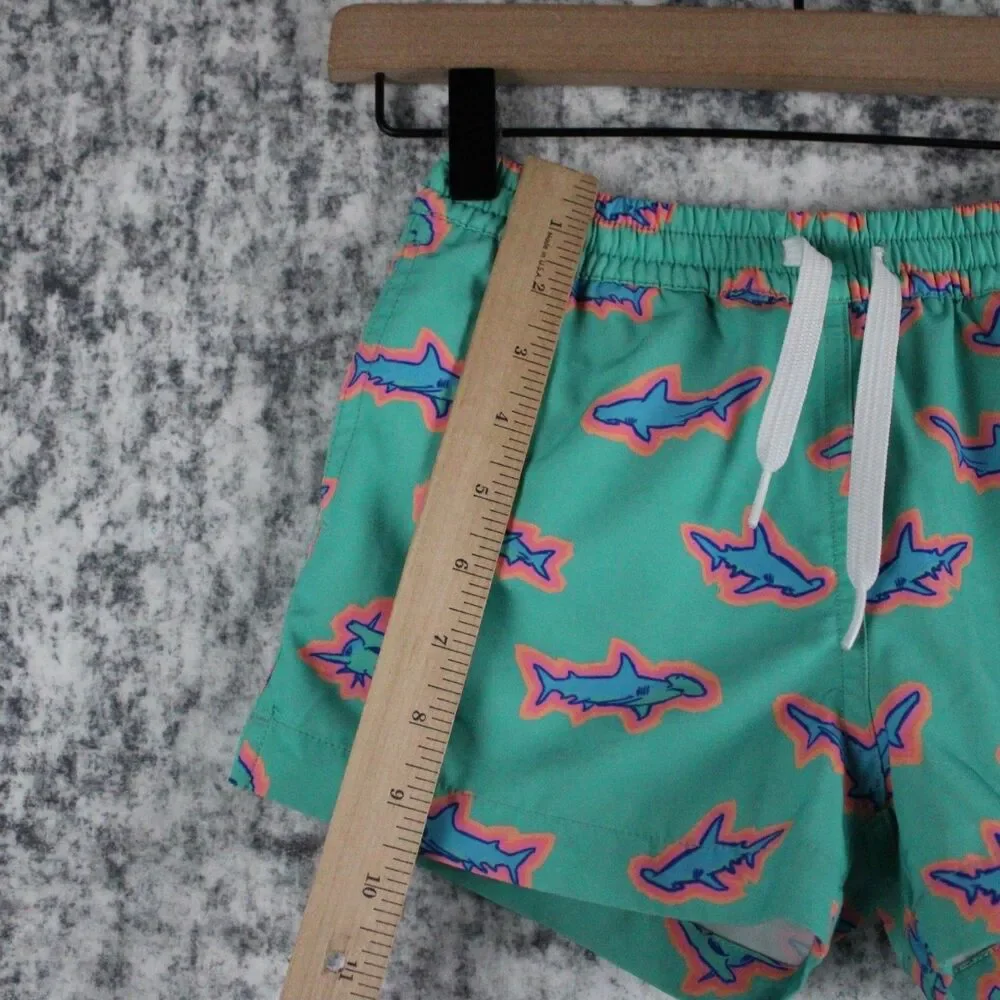 Chubbies Boys Size XS 6/7 The Apex Swimmers Hammerhead Shark Swim Shorts Lined